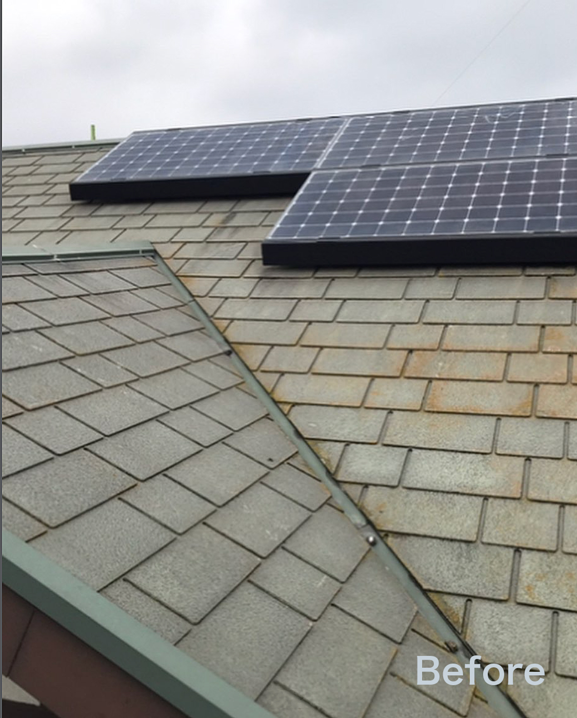 施工事例　太陽光パネル設置屋根塗装