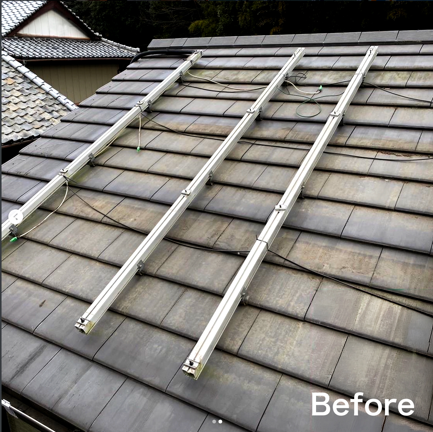 【施工事例】　岡山県｜太陽光パネル設置屋根の塗装工事