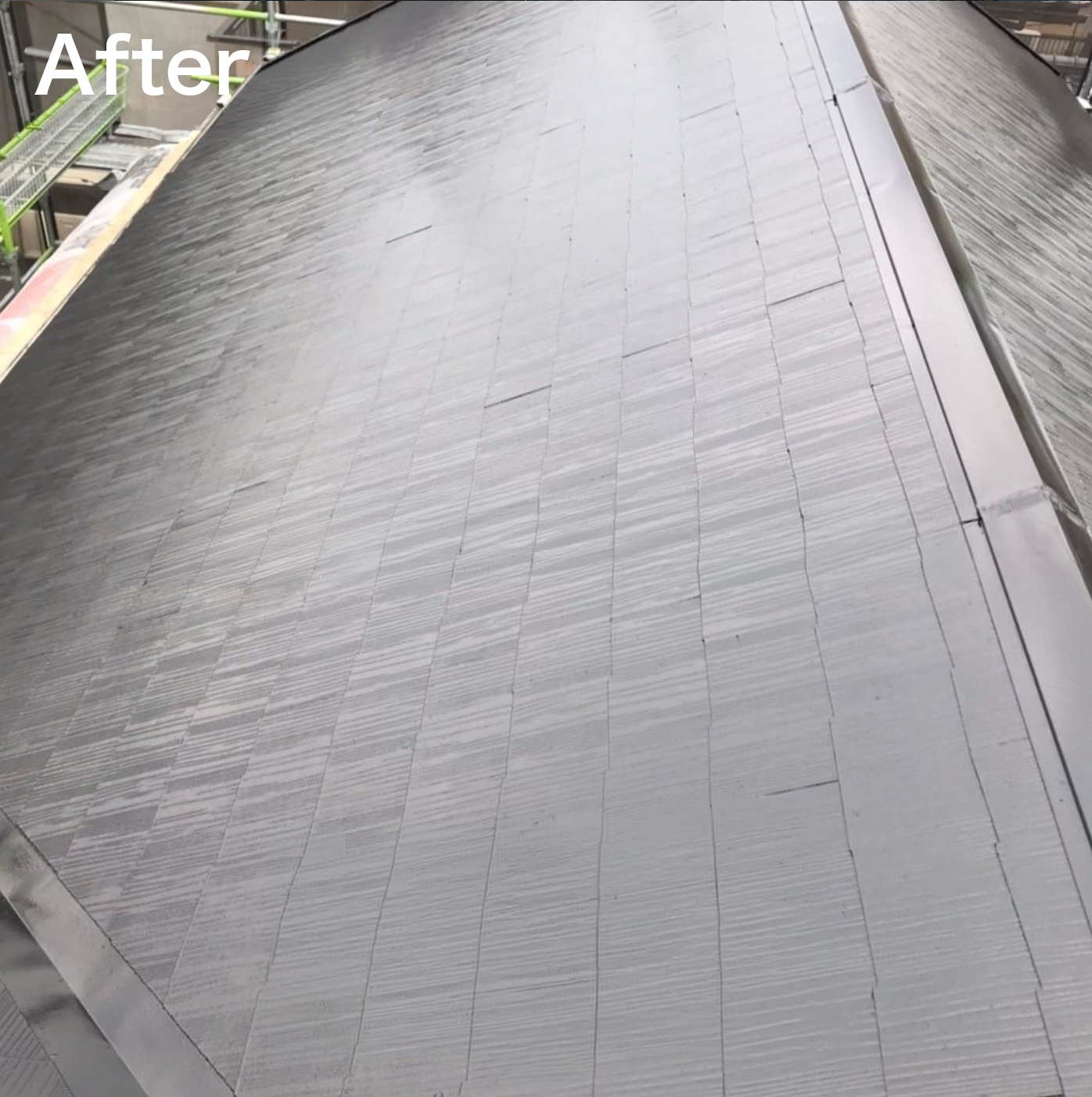 施工事例　スレート屋根の塗装