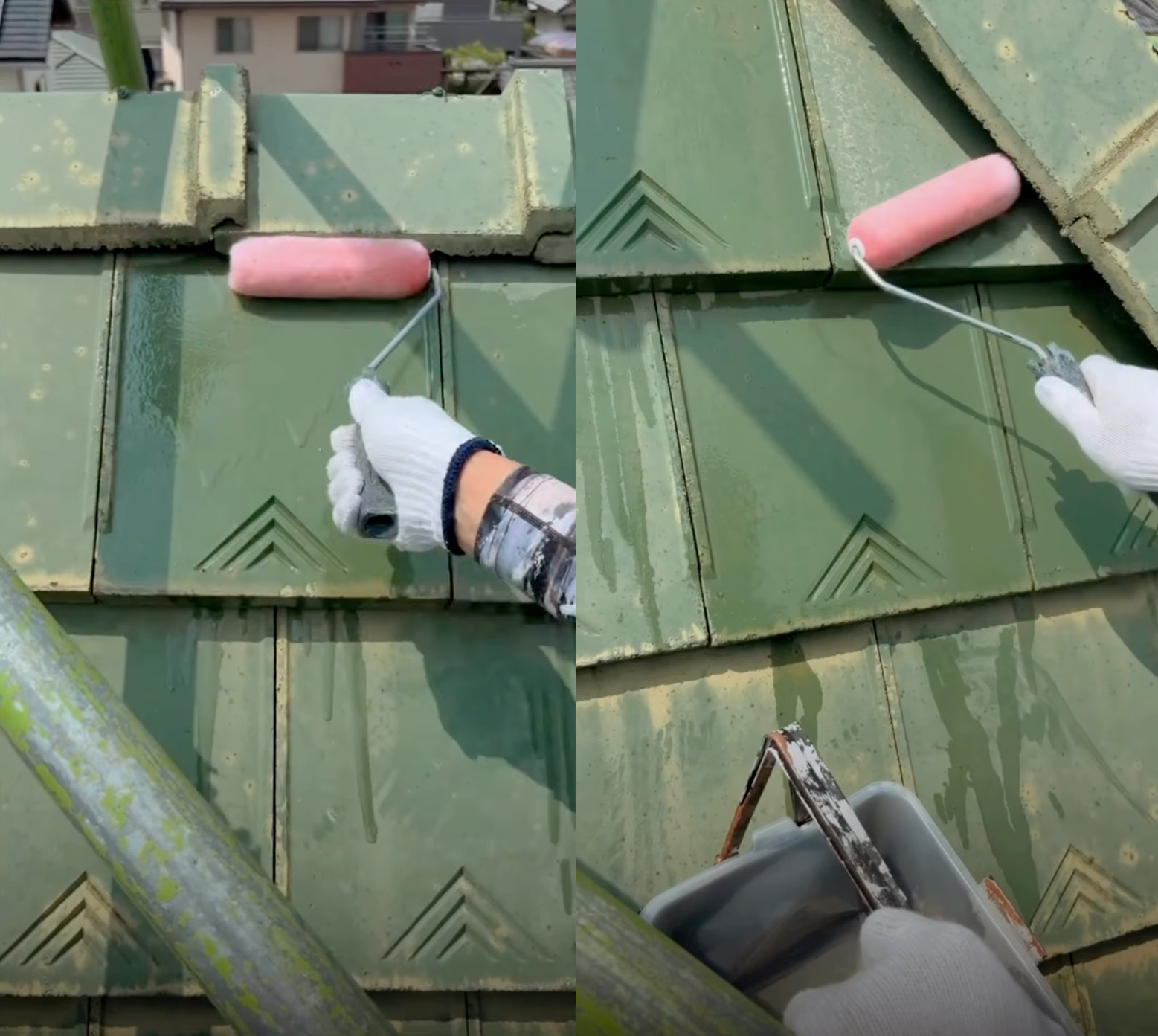 【屋根塗装施工例】高圧洗浄から下塗り・上塗りまで丁寧に施工